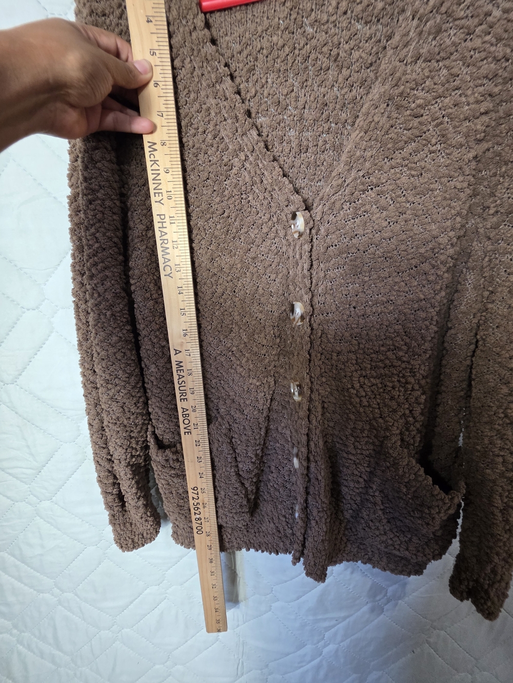Zenana Outfitters Brown Cozy Popcorn Knit Button-Front Sweater Sz XL - Picture 5 of 9